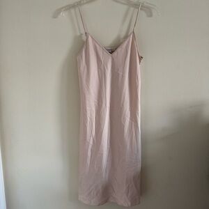 ALL SAINTS BLUSH PINK SLIP DRESS V NECK SPAGHETTI STRAPS US 4 ROMANTIC